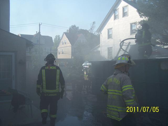 Dumpster Fire Merion Ave 7/2011