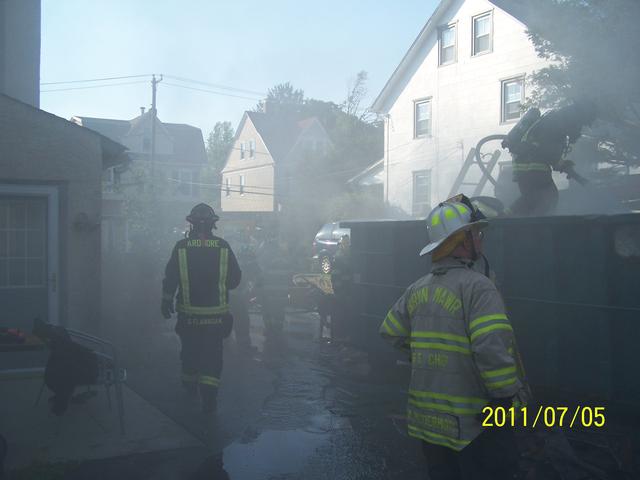 Dumpster Fire Merion Ave 7/2011