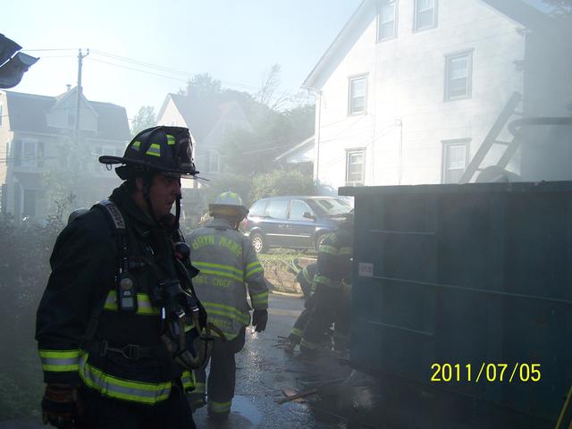 Dumpster Fire Merion Ave 7/2011